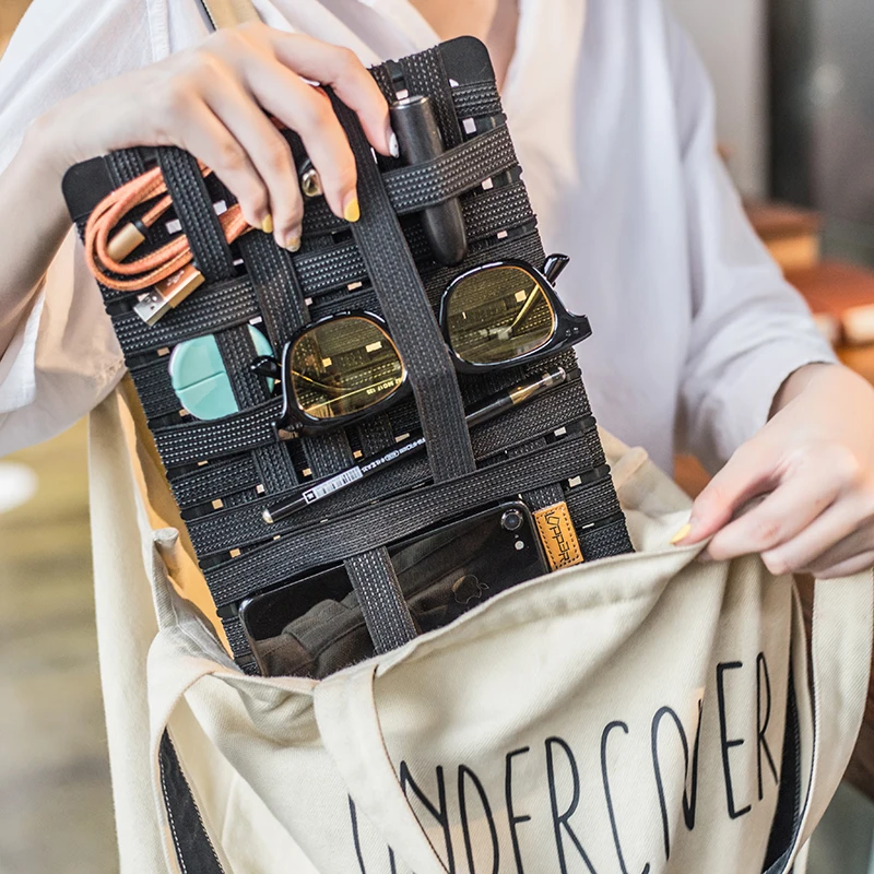 

aluminum light Potable Elastic DIY grid Integrated Electronic Accessories Cables Organizer travle home Organizer