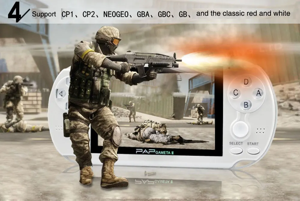 PAP Gameta II 4 дюйма 64Bit Портативный 16 г портативные игровые мини плееры Ретро игровая