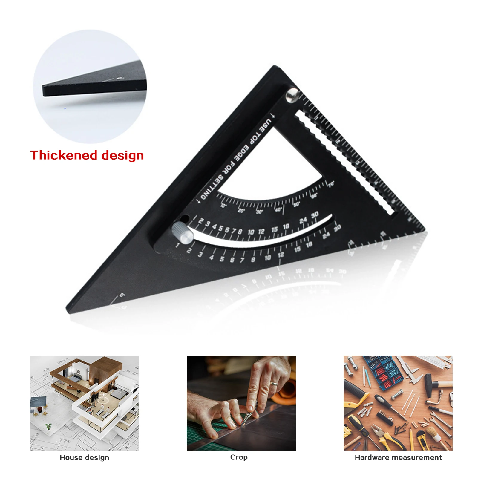 

Square Angle Protractor Framing Measure Measuring Ruler Aluminium Alloy Woodworking Carpenter Thicken Multifunction Layout Tool