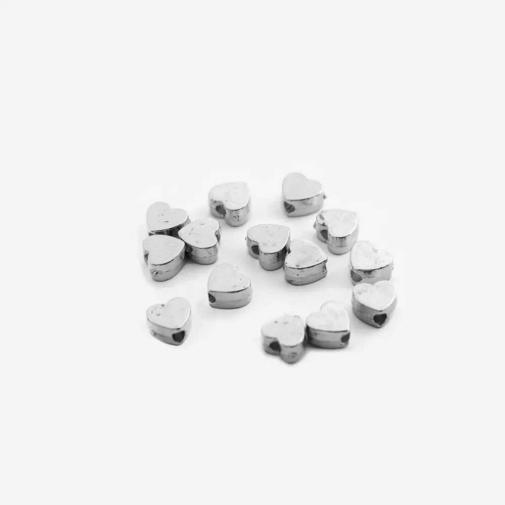 silver 4.5X5mm 200 шт/партия 6*6 мм Внутреннее отверстие 1 мм CCB Золото Серебро Цвет разделитель для бусин в виде звездочки рондели для бусин бусины DIY ювелирных изделий - Color: silver 4.5X5mm