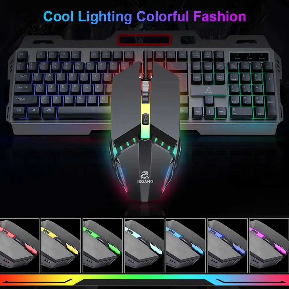 

Проводная RGB игровая Мышь 1600 Точек на дюйм регулируемый Подсветка ноутбука, настольного компьютера геймерская мышь офисная Тетрадь для ноу...