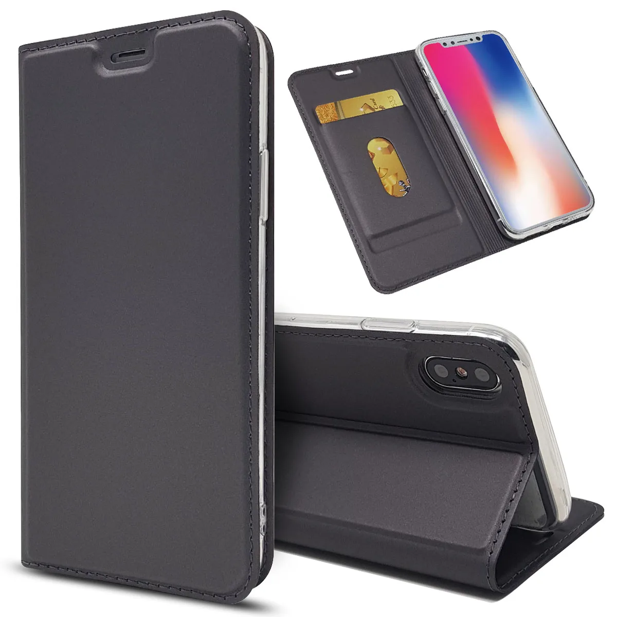 Luxury Magnetic Leather Flip Case For IPhone SE20 8 7 6S Plus Wallet Book Cover 11 12 Pro X XS Max XR Card Stand | Мобильные