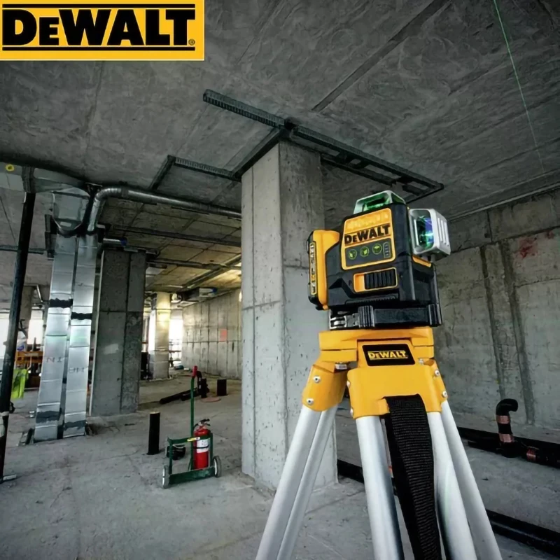 Лазерный уровень DEWALT DW089LG12 зеленый лазер с автоматическим выравниванием на 360
