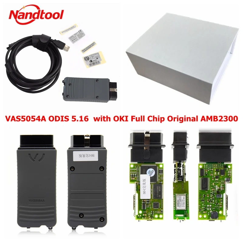VAS5054A ODIS 5 16 5054A с полным чипом OKI оригинальная AMB2300 Поддержка UDS для VAG