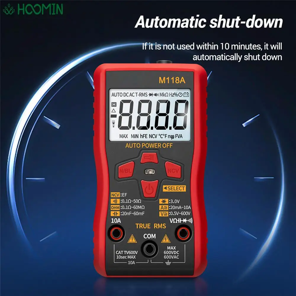 Цифровой мультиметр M118A Smart Tester 6000 отсчетов фонарик с NCV Удержание данных Мини