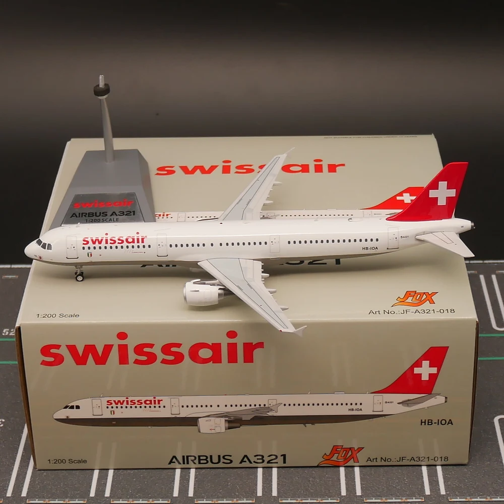 

JFOX 1:200 SWISSAIR A321 HB-IOA литья под давлением с трёхмерными чертёжами Металлический Игрушечный Самолетик