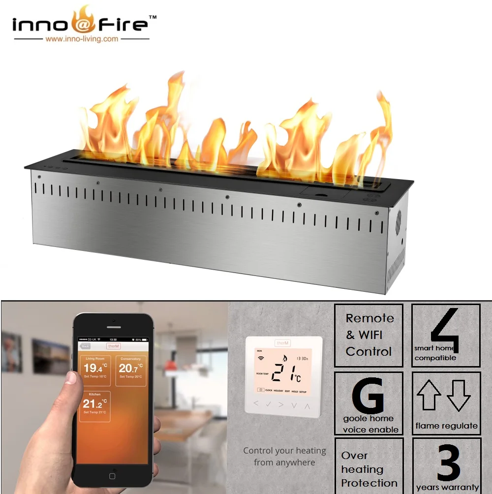 

hot sale 36 inches indoor bioethanol fires modern remote control fireplace