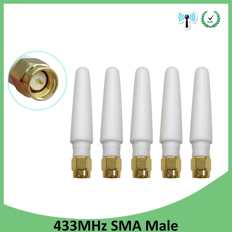 

433MHz Antenna SMA Male Connector 3dbi Plug 433 mhz IOT directional antena waterproof antenne for Lorawan watermeter Gasmeter