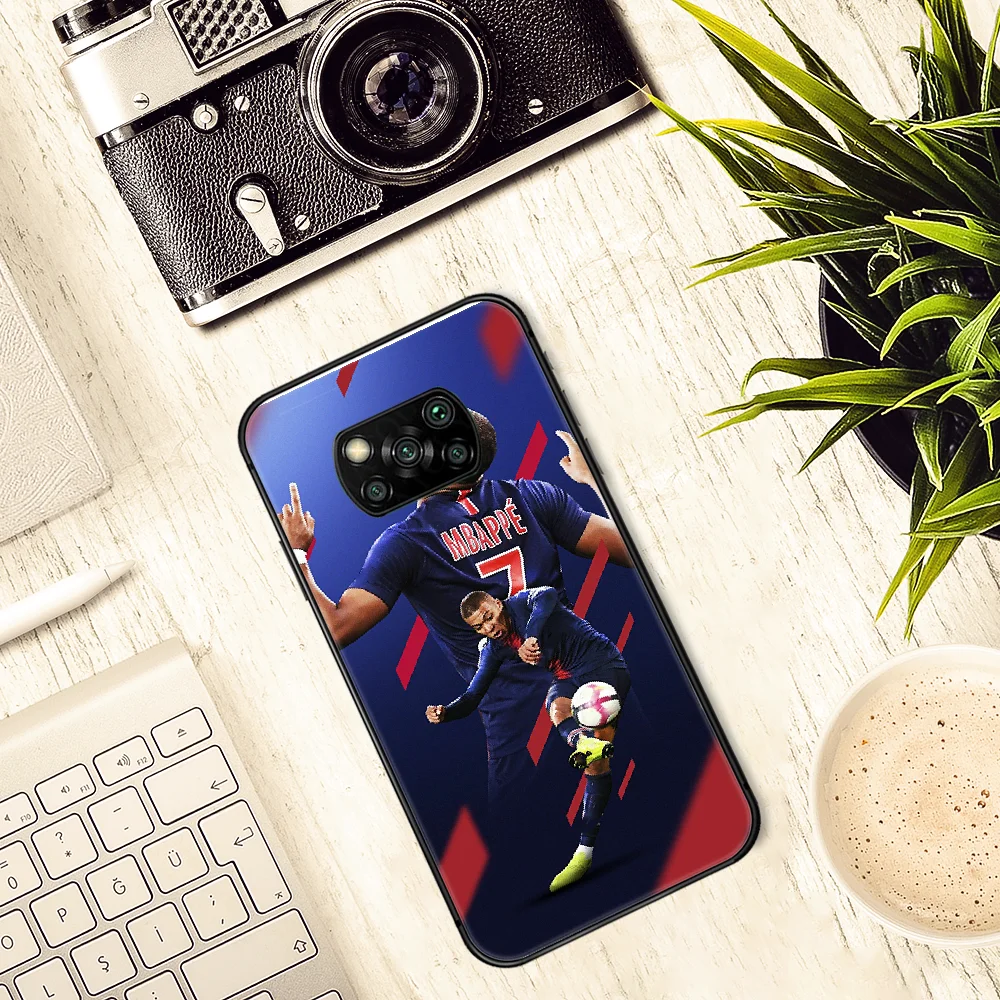 

Mbappe football star 7 Phone case Cover Hull For Xiaomi Mi A2 A3 8 9 9T Note 10 Se Lite Pro black Back Painting Funda Fashion