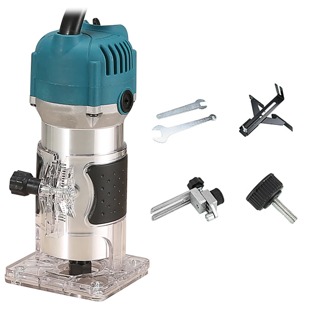 Электрический ручной триммер 800 Вт фрезерный станок для резьбы по дереву с чехлом