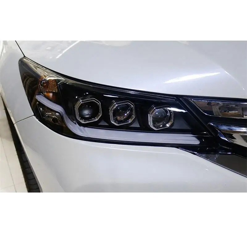 Сигнальные Автомобильные светодиодные Drl Cob дневные ходовые наружные фары передние противотуманные задние Автомобильные фары в сборе 16 17 для Honda Accord
