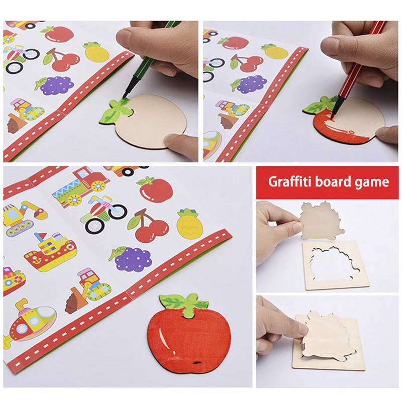 32 шт. детский Забавный Обучающий набор для рисования шаблон с акварельной ручкой