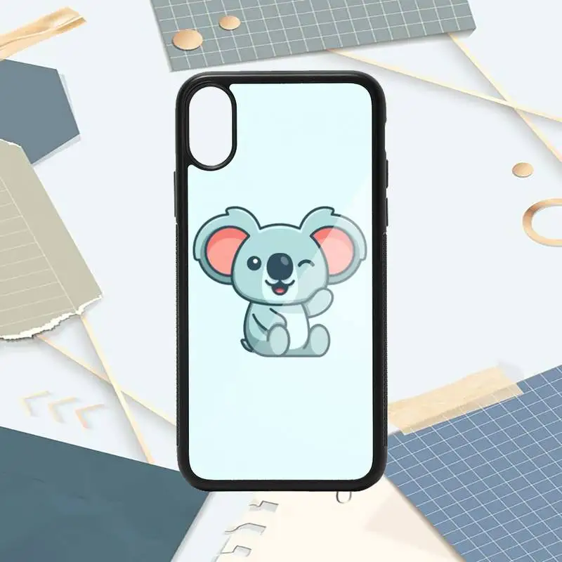 

Cute cartoon Animal sleeping koala Phone Case PC for iPhone 11 12 pro XS MAX 8 7 6 6S Plus X 5S SE 2020 XR