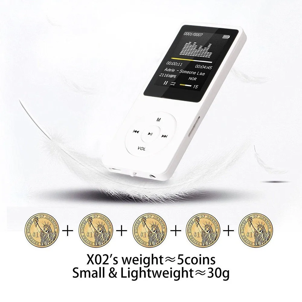 Портативный mp3 плеер спортивный плееры Hi Fi с ЖК экраном FM радио видеоигры