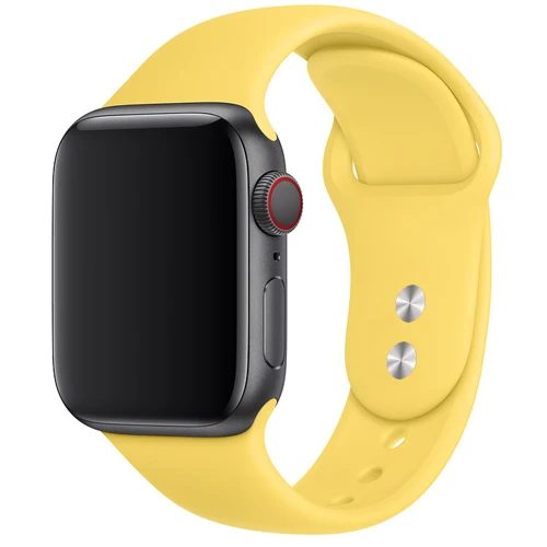Canary yellow 31 Спортивный ремешок для Apple Watch ремешок 44 мм 40 4 3 iwatch ремешок 42 мм 38 мм силиконовый pulseira ремешок для часов Браслет Apple watch 5 ремешок 44 мм - Цвет ремешка: Canary yellow 31