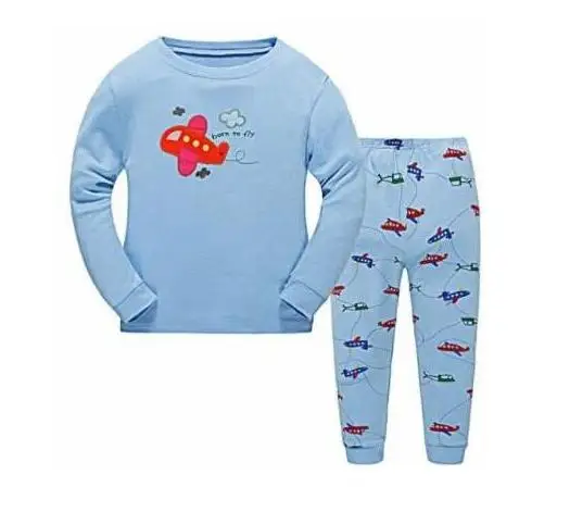 STYLE 36 Детская одежда комплект детской одежды, пижамные комплекты для мальчиков одежда для сна для девочек Детская Пижама, детская Ночная одежда с машинками, домашняя одежда - Цвет: STYLE 36