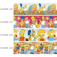 anime cartoon character printed grosgrain ribbon 25mm 38mm 75mm crafts liston10yards for diy hair bow center decoration material