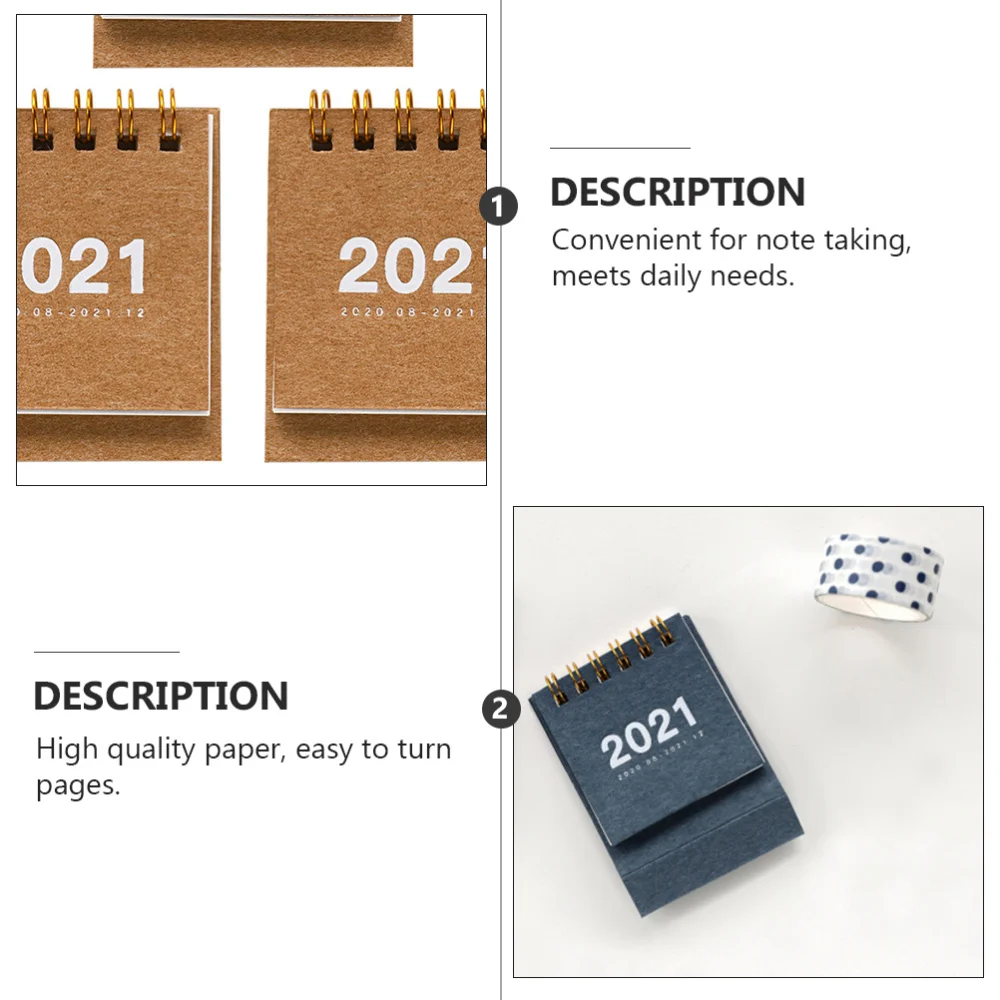 3 шт. портативный настольный календарь бумажный офисный (китайская