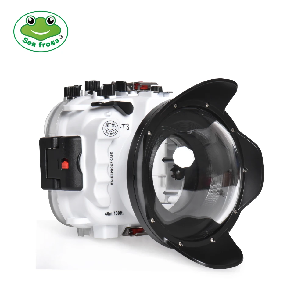 

Чехол Seafrogs для подводной камеры на 40 м/130 футов, чехол для Fujifilm X-T3 Fuji XT3, комплект с сухим купольным портом, водонепроницаемый чехол для дайвин...