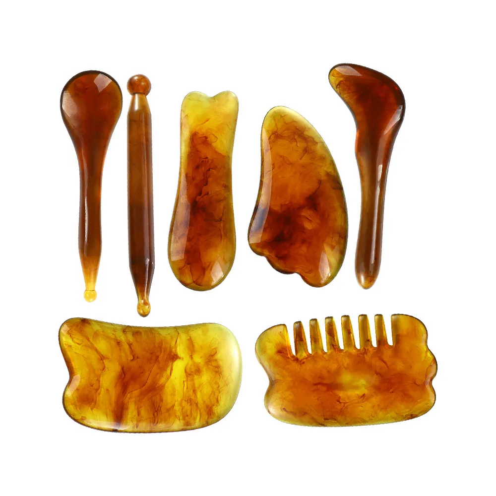 1 шт. Янтарный массажный массажер для лица шеи пчелиного воска массажа