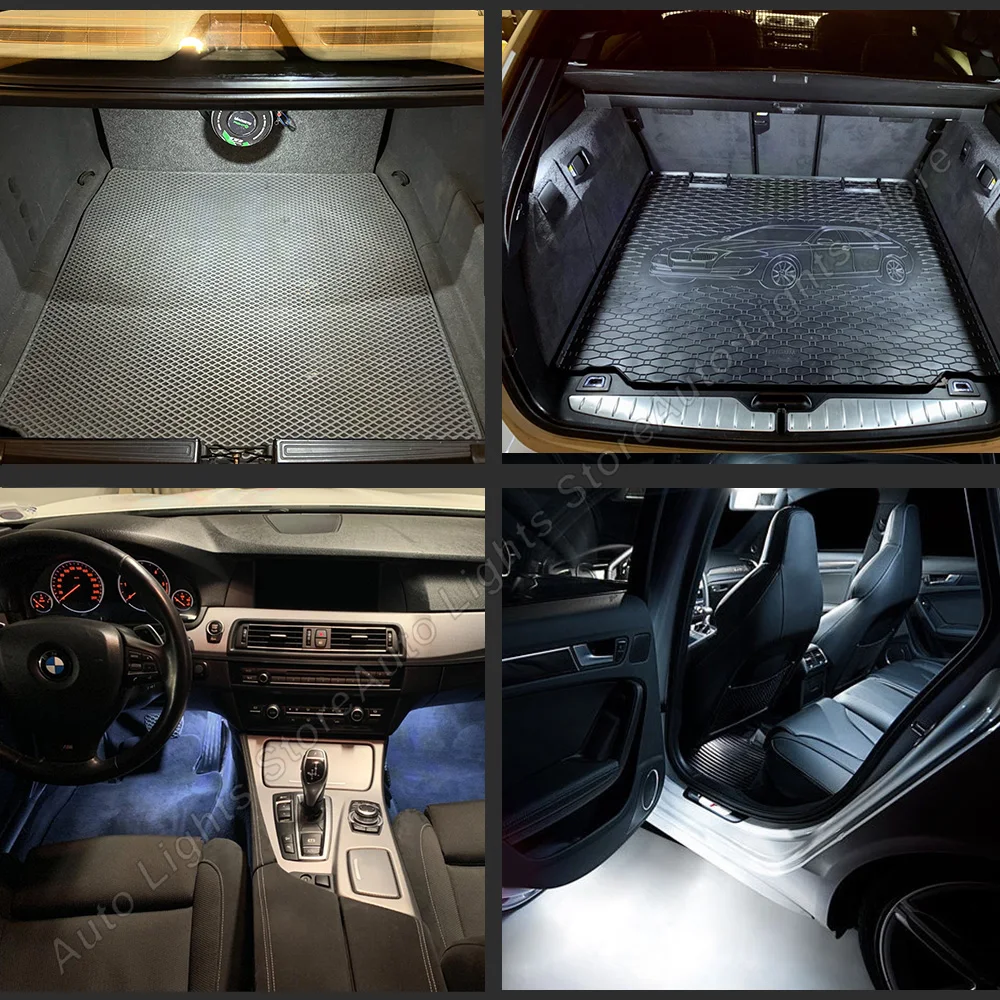 2 шт. для BMW F20 F21 F30 F31 F34 F32 F10 F11 F07 F15 F26 F01 F02 светодиодная подсветка Footwell дверь багаж