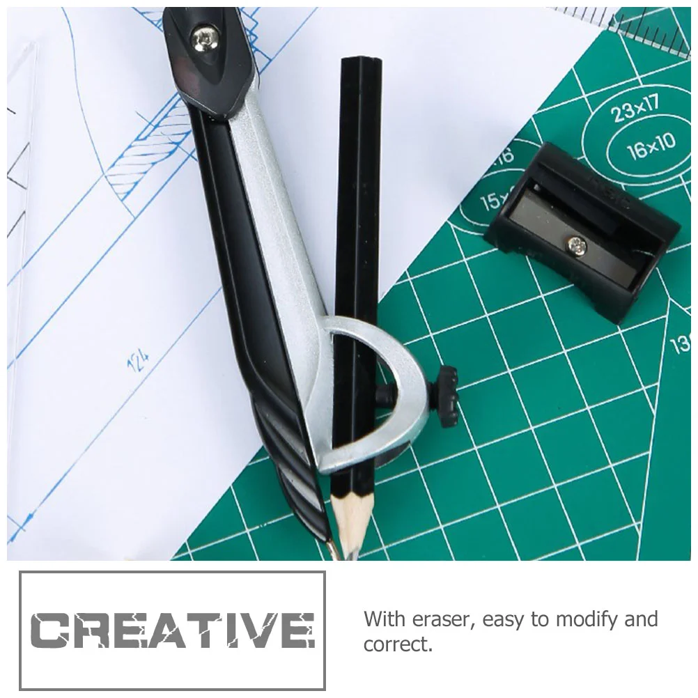 Набор инструментов для рисования с ластиком и компасом 8 шт. (разные цвета) |