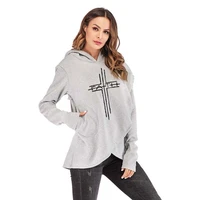 hoodies women 2021 autumn winter warm long sleeve faith print pullover streetwear tops female oversized hoodie sweatshirt