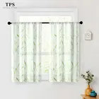 Короткие тюлевые шторы TPS с пшеничной вышивкой, занавески s для кухни на половину окна, вуаль, занавески для спальни, домашний декор, занавески для окон