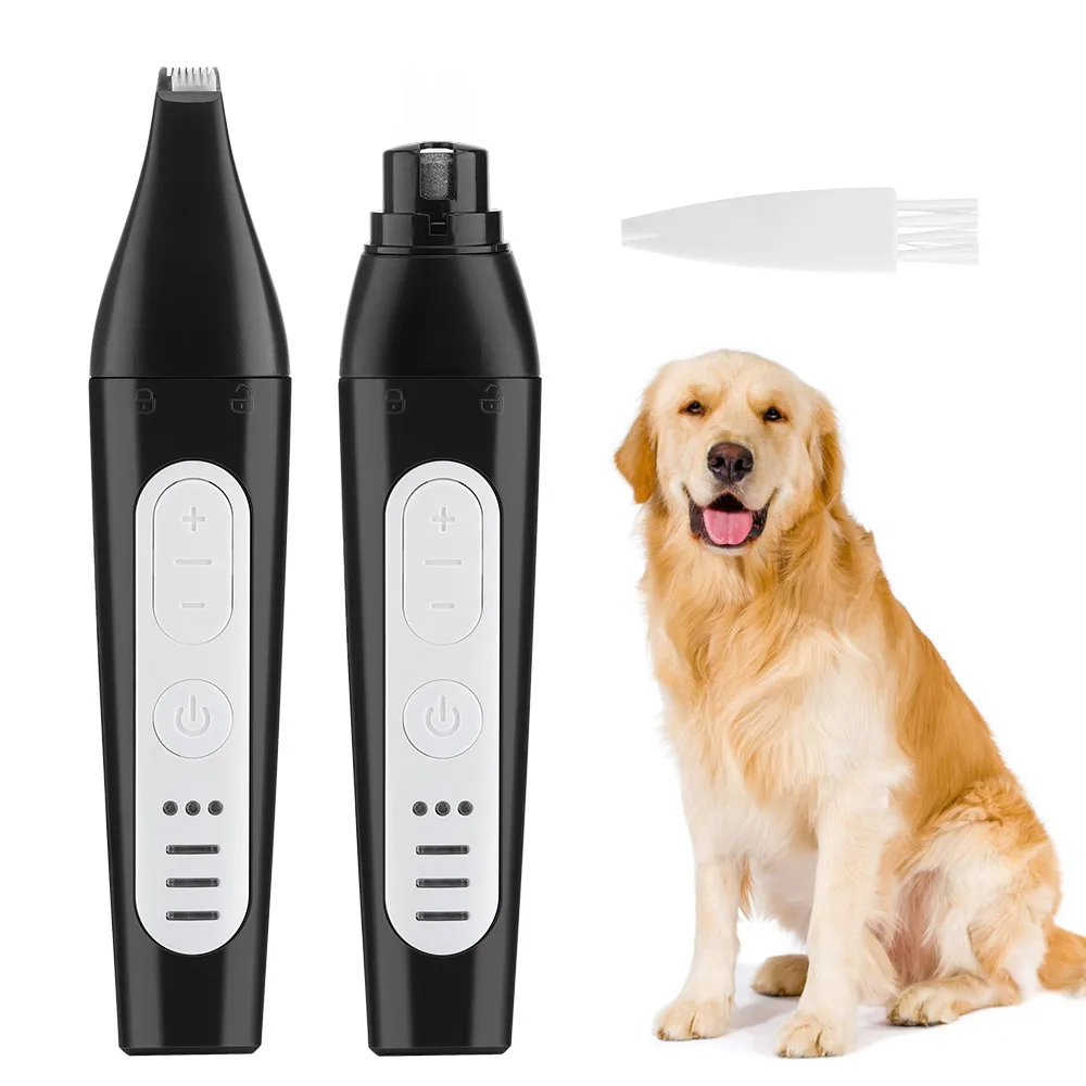 Professional Dog Nail Grinder Hair Clipper 3 Speed USB Rechargeable Electric Pet Paws Trimmer Painless Grooming |
