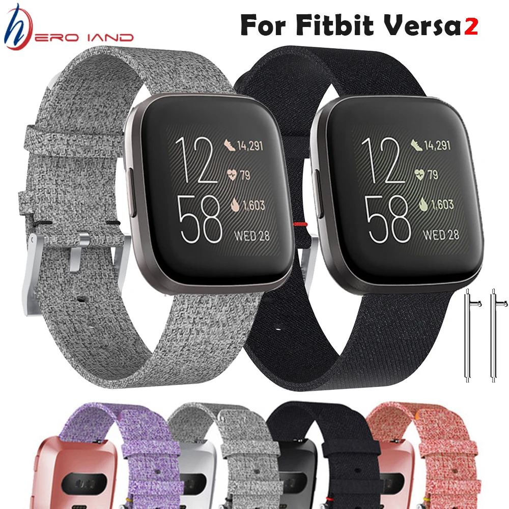 

Canvas Strap For Fitbit Versa Band Replacement Stable Watch Strap On Fitbit Versa 2 Vesa Lite Wristband Smart Bracelet Pulseira