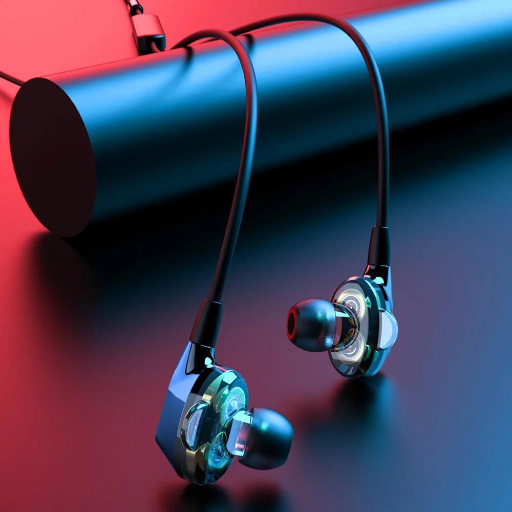 ALWUP G02 беспроводные наушники Bluetooth двойные драйверы стерео магнитные шейные