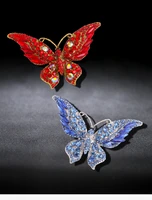 fashion new woman brooch rhinestones cute butterfly high end beautiful brooch party wild suit coat sweater corsage holiday gift