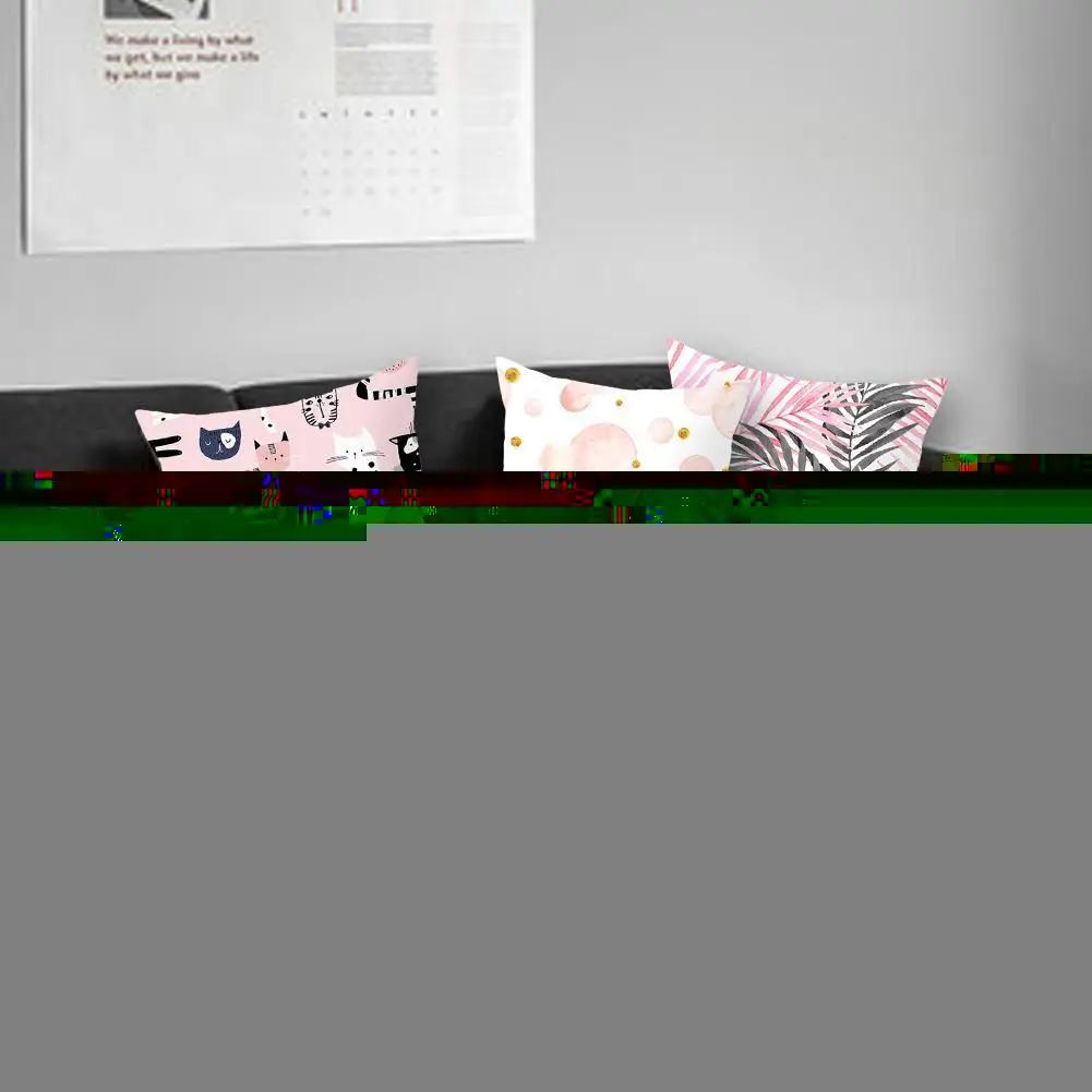

45*45cm Home Soft Pillow Cushion Case Living Room Sofa Rose Pillowcase Cases Flower Cushion Cover Car Seats Cat Plant W8T0