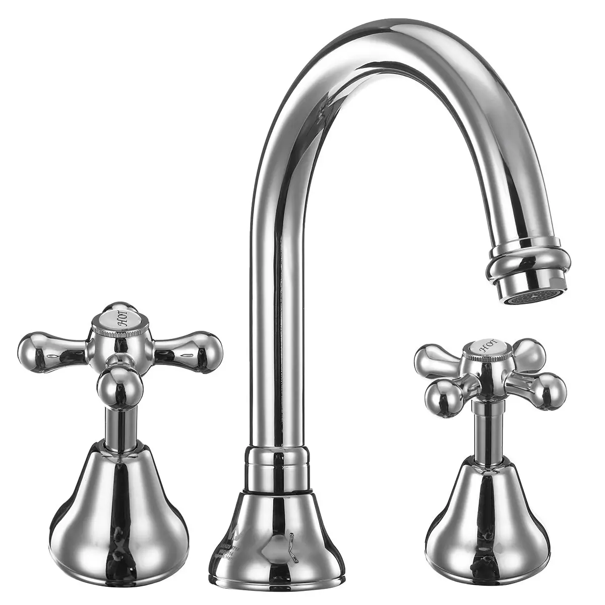

3 Holes Double Handle Bathtub Faucet Bathroom Basin Sink Faucet Luxury Hot and Cold Mixer Water Bathbasin Bathtub Taps