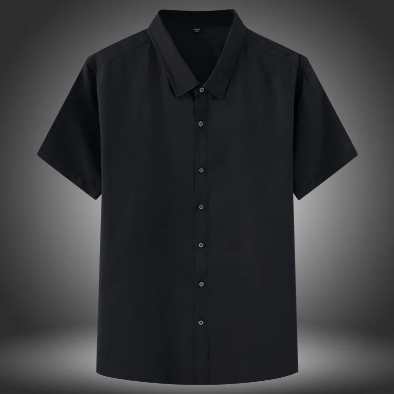 

Men's summer plus size short sleeve loose shirt thin