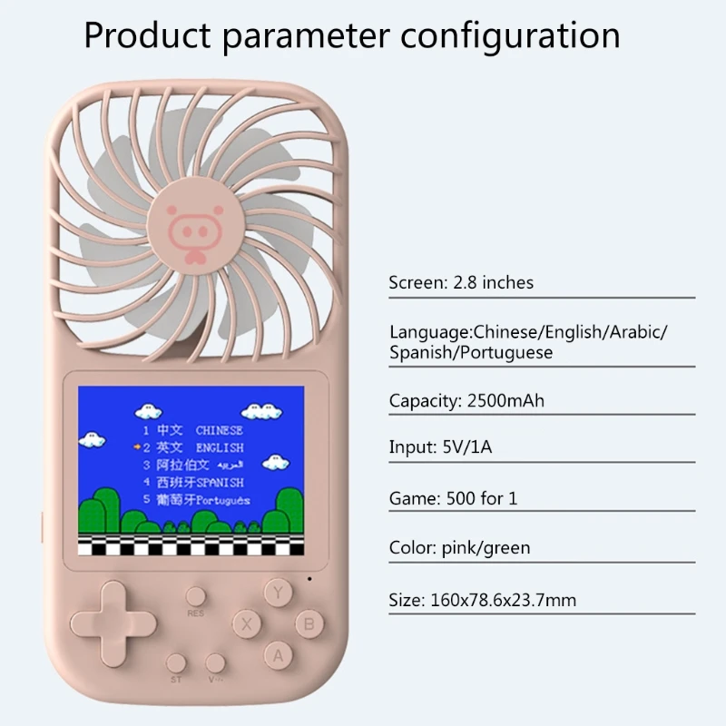 

3 Speed Adjustable Handheld Fan Mini USB Desk Fan Small Quiet Portable Table Personal Cooler ,2500mah Capacity X37A