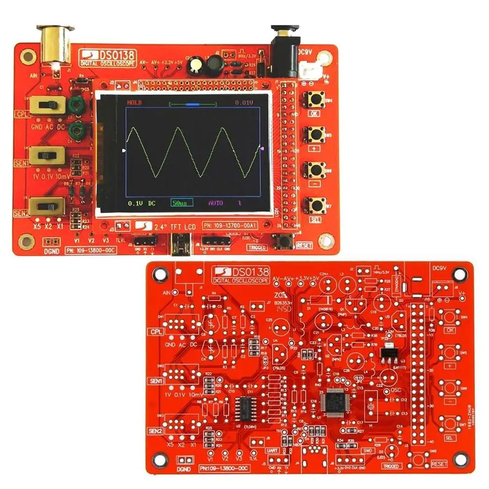 DSO138 паянный карманный цифровой осциллограф комплект diy части электронные |