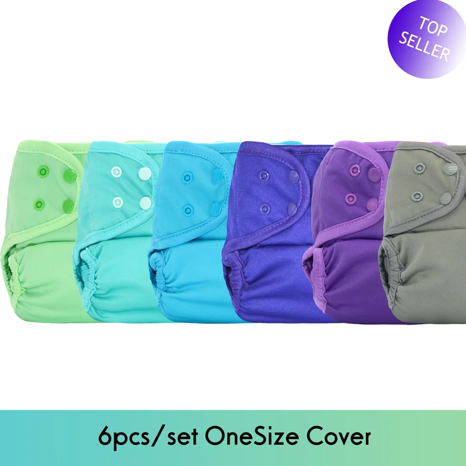 (6 шт./лот) WizInfant OS детские тканевые подгузники с бамбуковой вставкой или без нее