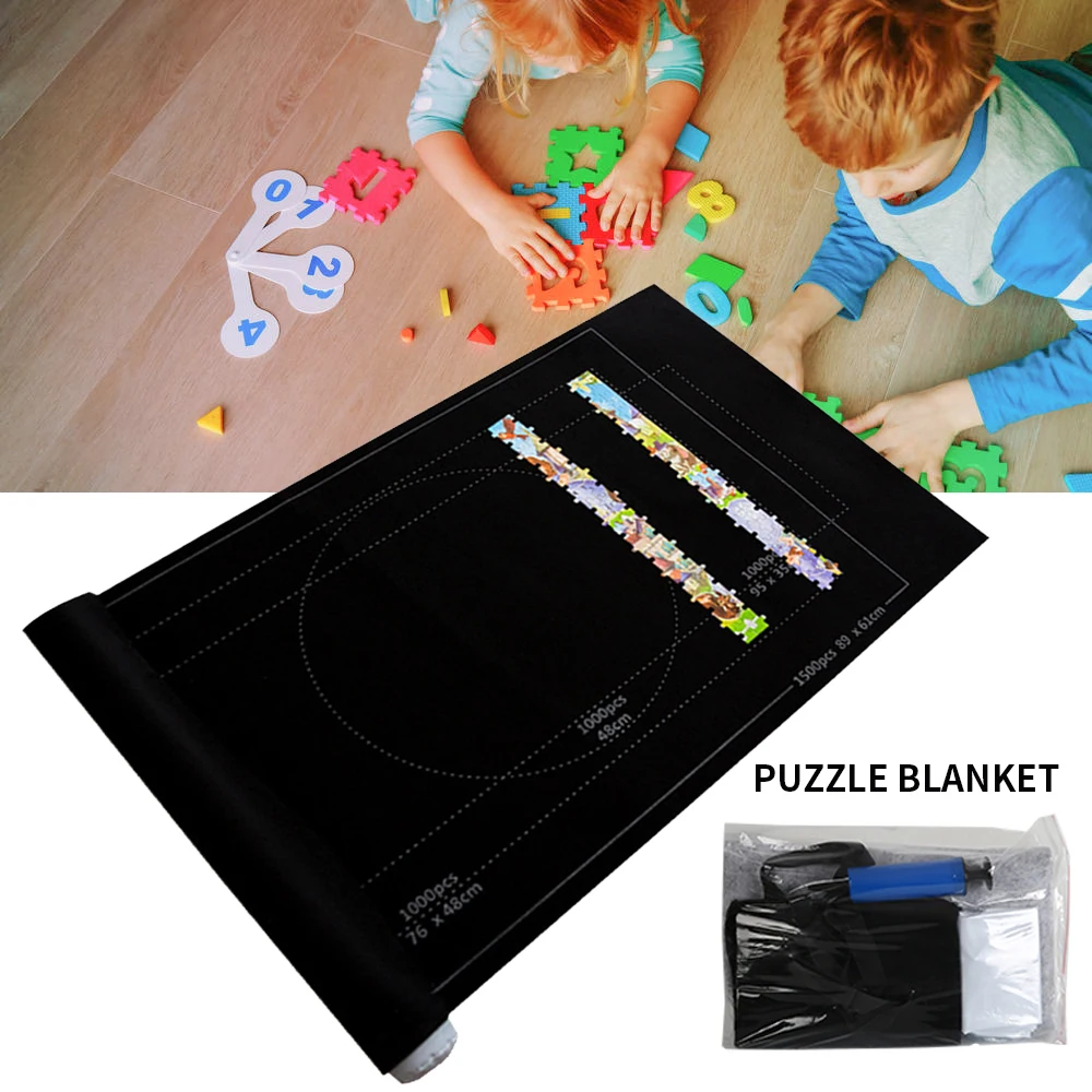

Professional Puzzle Roll Mat Blanket Felt Mat up to 1500/2000/3000 Pieces Accessories Puzzle Portable Travel Storage Bag