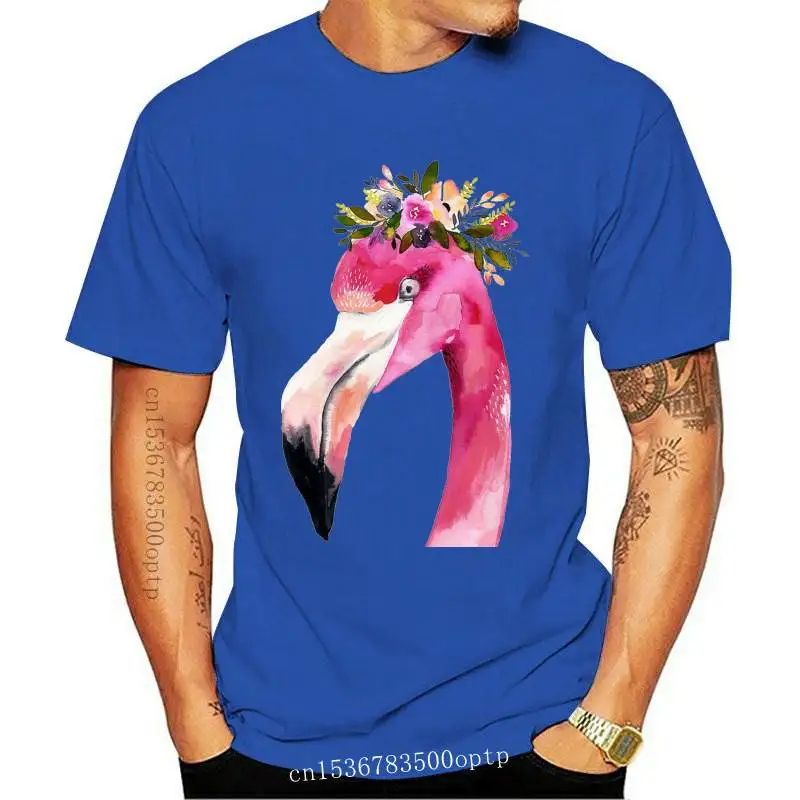 

New Women 2021 Spring Summer Flamingo Flower Clothing Print Lady Womens Top Ladies Graphic Female T Shirt T-shirts Tee T-Shirt