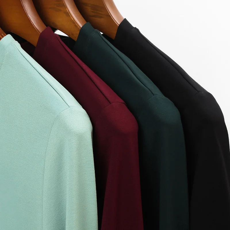 

The High Quality Solid Color Soft Elastic tshirt Men's T-shirt autumn man's clothes Long sleeve Tee men top 4XL