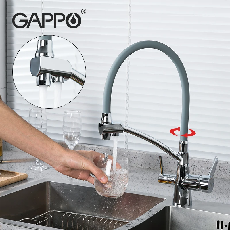 

GAPPO Pull Out Kitchen Sink Faucet Filter Tap Drinking Water Mixer 360 Degree Kitchen Hot and Cold Mixer Faucet Tap Waterfall