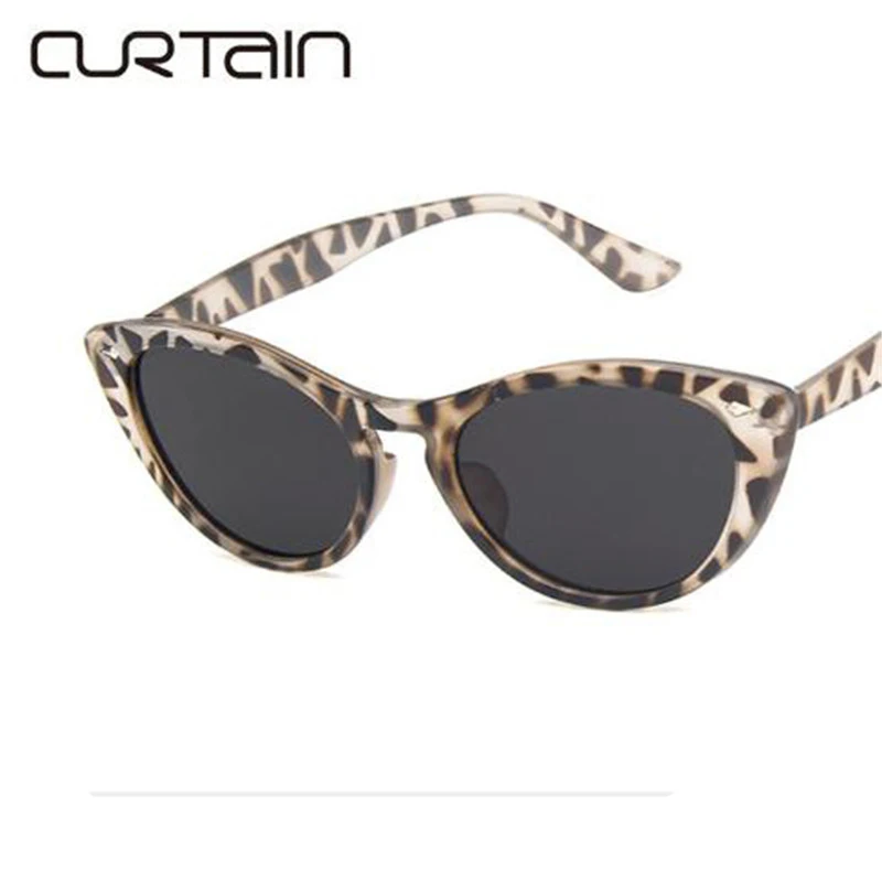 Занавес Винтажные Солнцезащитные очки женские мужские модные кошачий глаз