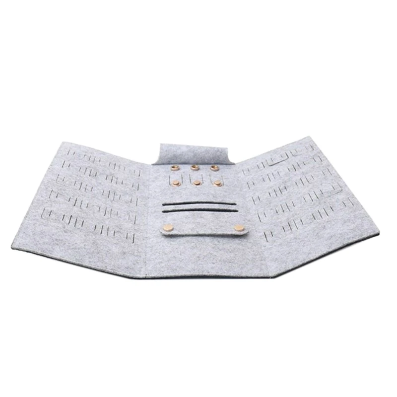 Портативный складной держатель для колец и серег из фетровой ткани | Дом сад