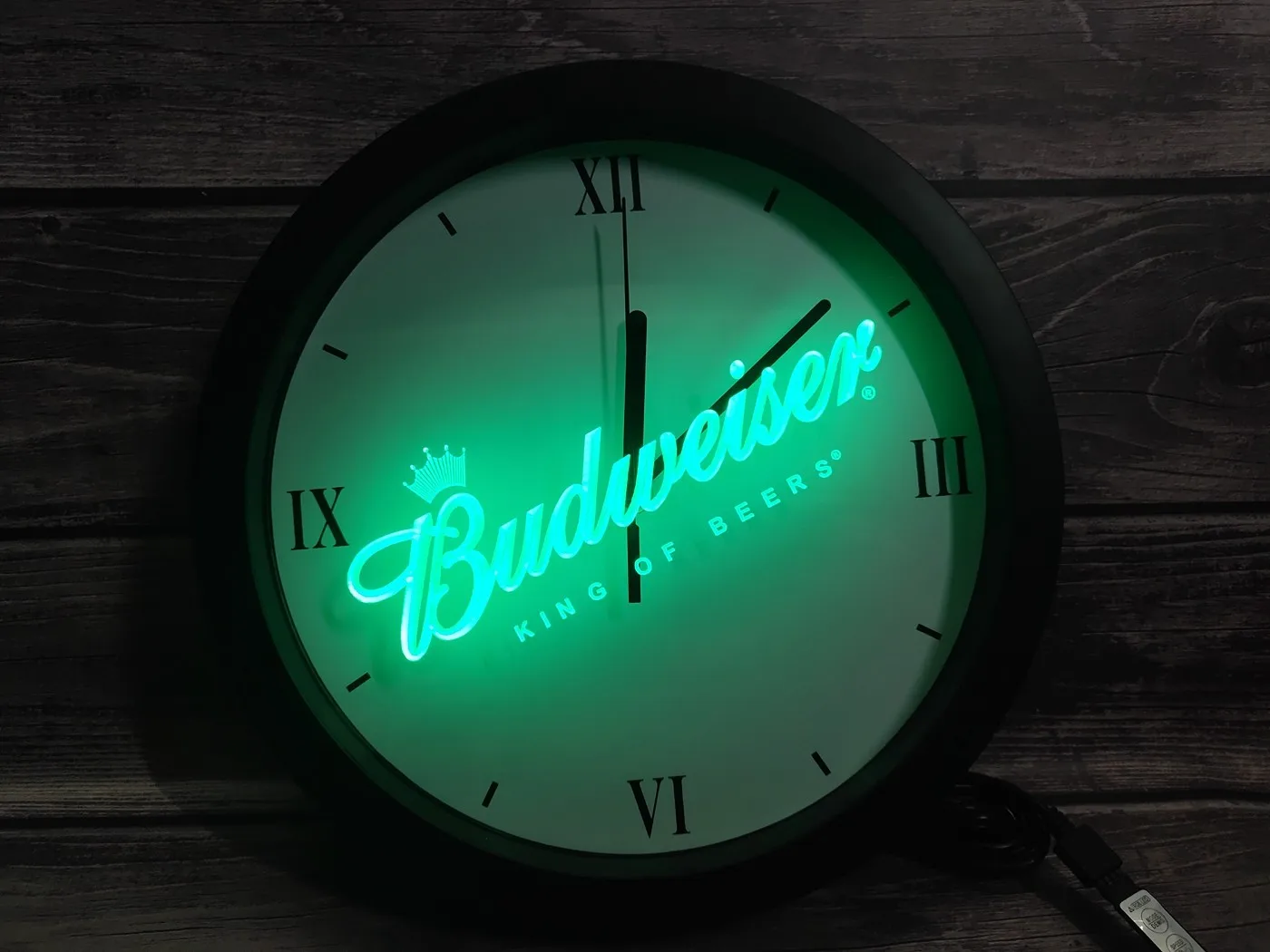 0a002 Budweiser пивной бар Паб Клуб App Rgb 5050 светодиодные неоновые вывески настенные часы