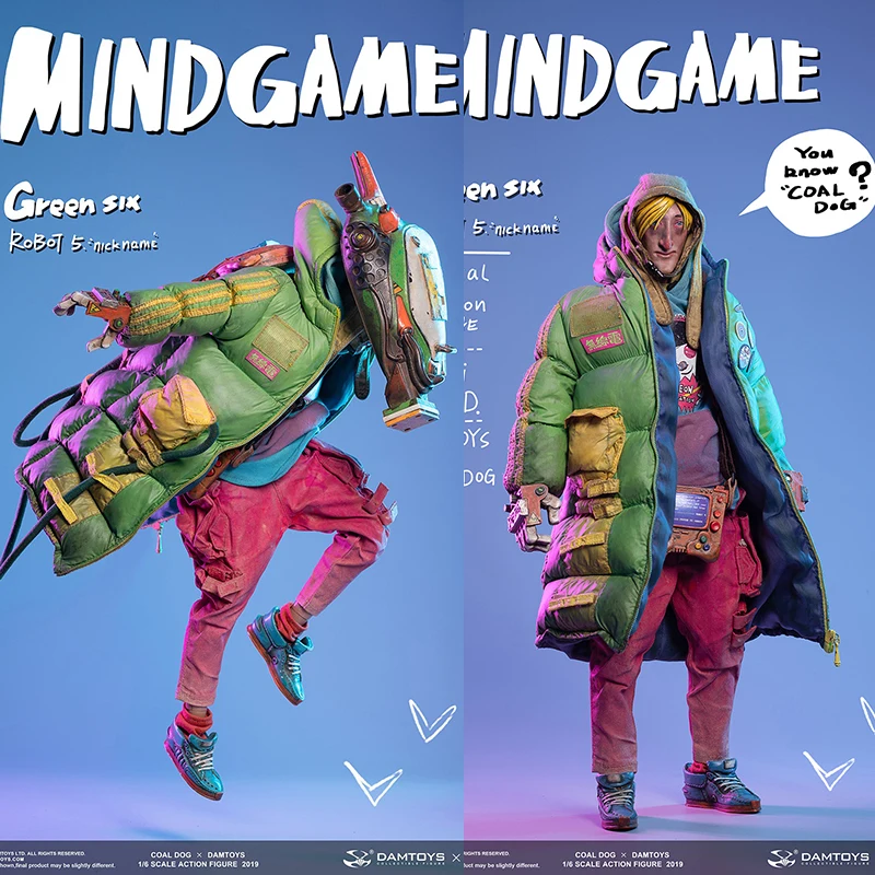 

New product Hot sale In stock Wasteland Wind Damtoys x Coal Dog ZP003 1/6 Mindgame Green Six 12 Inch Action Figure
