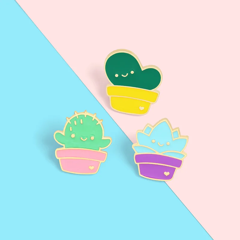 

Enamel pins Aloe Cactus Brooch Succulent brooch Cute plant pot brooch Baby plant brooch Cactus pot brooch