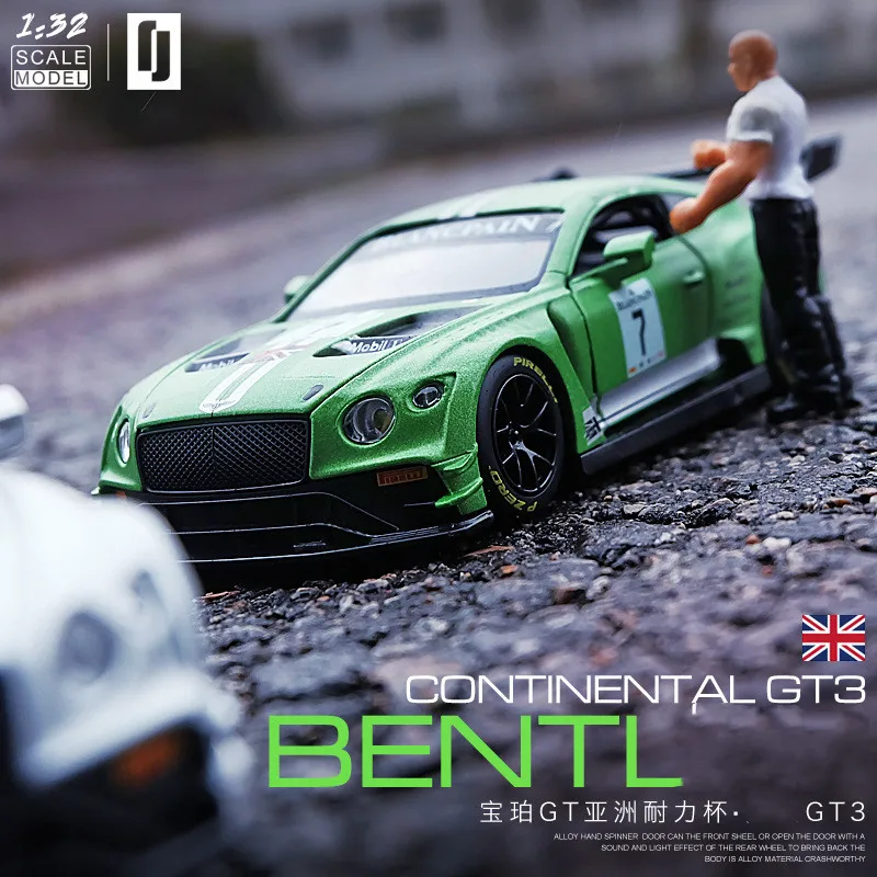 

Модель автомобиля 1:32 из сплава, Игрушки Для GT3 NO.8/NO.7 с функцией отката, игрушка с имитацией света для детей, подарок
