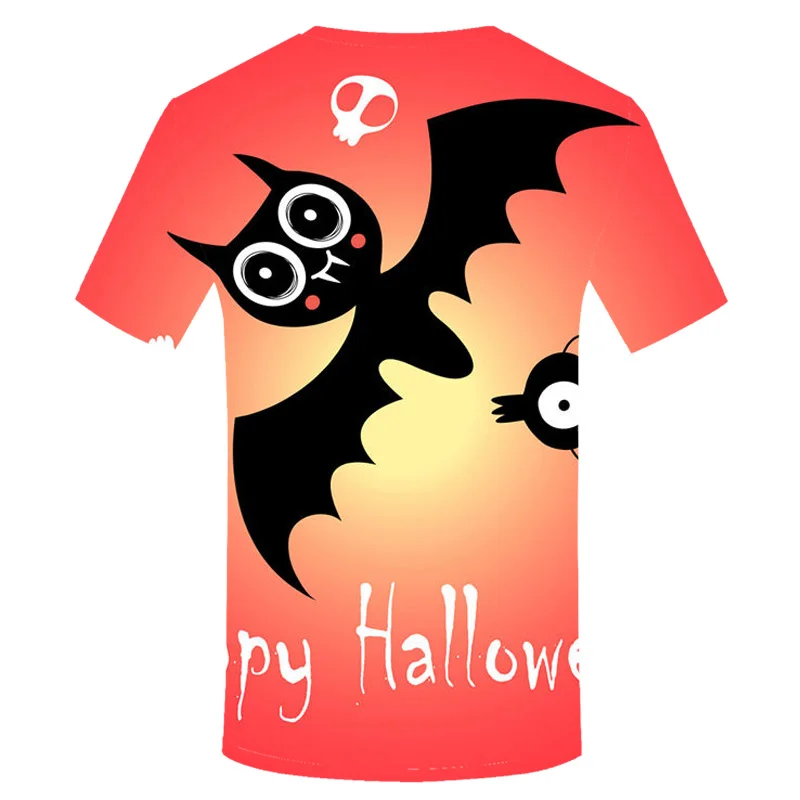 Halloween spider cartoon pattern yellow T-shirt Men Summer Pumpkin 3D t shirt Punk Rock Clothes Gothic Mens casual tops tee 2019 | Мужская