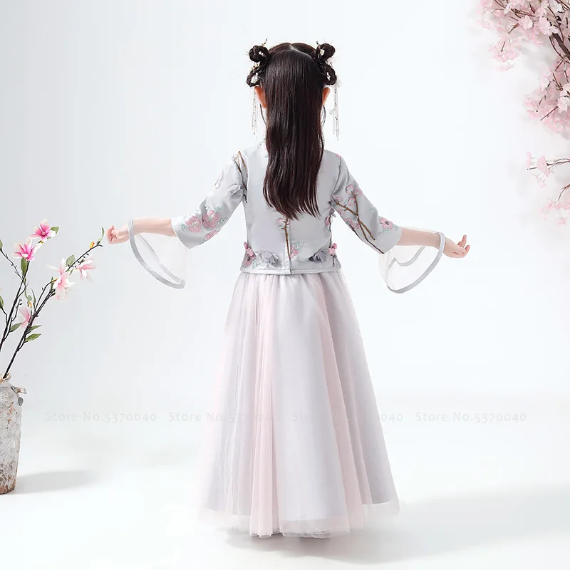 Hanfu/Вечерние платья принцессы на свадьбу для девочек традиционное китайское